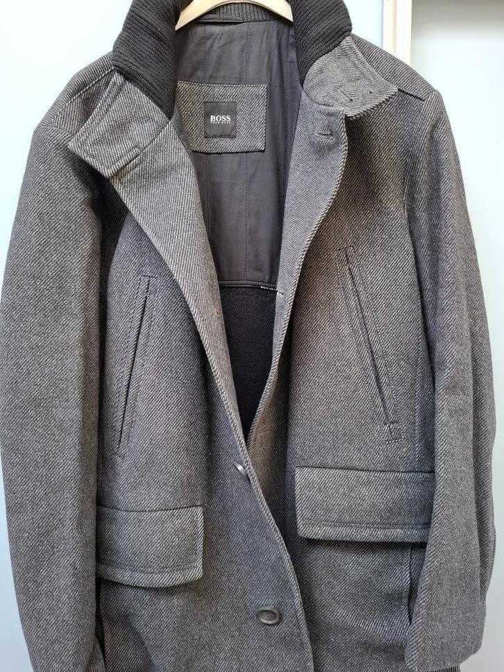 Boss winterjas - grijs cashmere - maat 50, Kleding | Heren, Jassen | Winter, Zo goed als nieuw, Maat 48/50 (M), Grijs, Ophalen of Verzenden