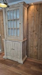 Landelijke Brocante Vitrinekast Monza € 599.-, 100 tot 150 cm, 200 cm of meer, Ophalen of Verzenden, Zo goed als nieuw