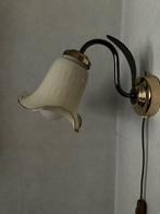 Schemerlamp, vintage, Huis en Inrichting, Lampen | Tafellampen, Ophalen of Verzenden, Gebruikt, Glas, Minder dan 50 cm