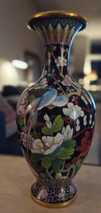 Cloisonné Vaas met Bloemen, Vogels en Vlinders, Ophalen of Verzenden