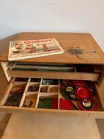 Vintage Constructor / Mecano Speelgoedset in Houten Kist, Antiek en Kunst, Ophalen