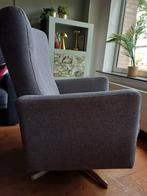 Stevige stoffen draaifauteuil grijs zonder gebreken., Huis en Inrichting, Fauteuils, Ophalen, Gebruikt, Modern Retro, Minder dan 75 cm