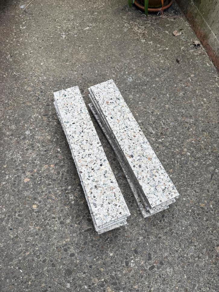 Terrazzo Plinttegels - 15 stuks, Doe-het-zelf en Verbouw, Tegels, Nieuw, Vloertegels, Keramiek, 60 cm of meer, Minder dan 5 m²