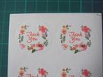 12 stickers Thank you, Ophalen of Verzenden, Nieuw, Overige thema's, Overige typen