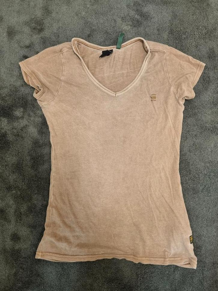 G-star shirt bruin, Kleding | Dames, T-shirts, Zo goed als nieuw, Maat 34 (XS) of kleiner, Bruin, Korte mouw, Ophalen
