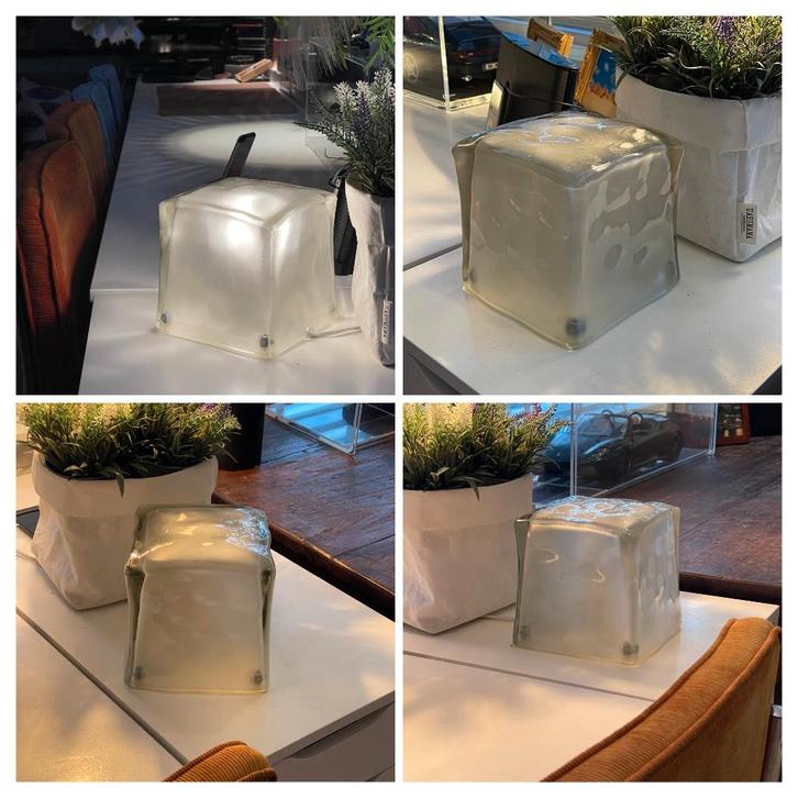 IKEA Iviken tafellamp  Model B0012  "Ice Cube" Retro 90, Huis en Inrichting, Lampen | Tafellampen, Gebruikt, Minder dan 50 cm