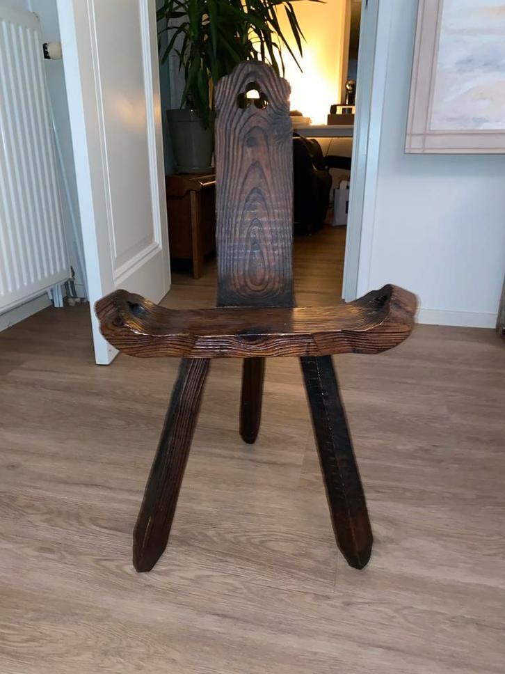 Antiek Spaans Bankje / Krukje, Antiek en Kunst, Antiek | Meubels | Stoelen en Banken, Ophalen of Verzenden