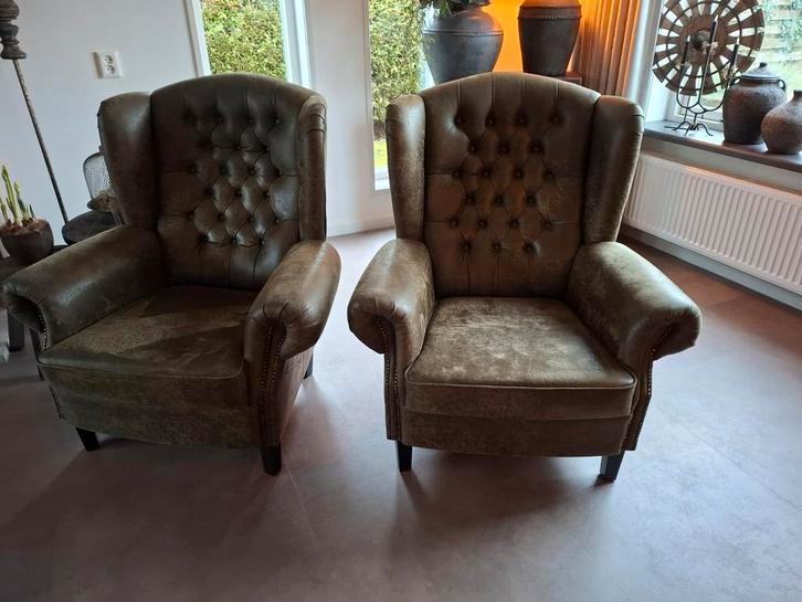Fauteuils 2x landelijke sfeer samen 100 euro, Huis en Inrichting, Fauteuils, Zo goed als nieuw, 50 tot 75 cm, 75 tot 100 cm, Ophalen