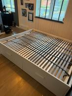 Bed ikea met lades, 90 cm, Eenpersoons, Wit, Ophalen of Verzenden