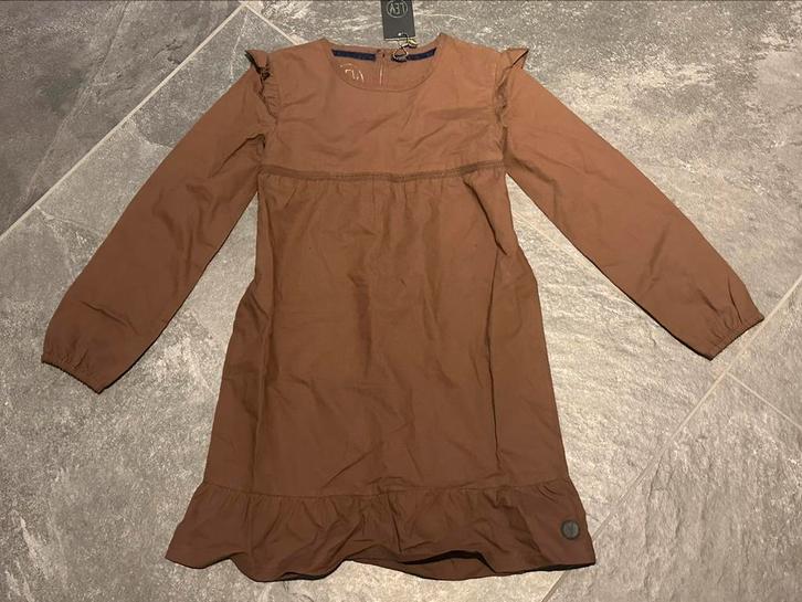 NIEUW trendy bruine jurk mt 128 Levv (€35) c2, Kinderen en Baby's, Kinderkleding | Maat 128, Zo goed als nieuw, Meisje, Jurk of Rok