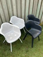 Set van 4 kunststof kuip stoelen, Tuin en Terras, Ophalen, Gebruikt, Kunststof