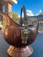Antieke Koperen Ketel met Geelkoperen Handvat, Antiek en Kunst, Ophalen of Verzenden, Koper