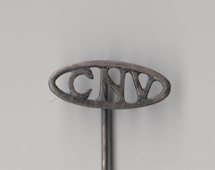 Zilver CNV Vakbond speldje, Verzamelen, Speldjes, Pins en Buttons, Gebruikt, Speldje of Pin, Overige onderwerpen, Ophalen of Verzenden