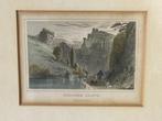 Chedder Cliffs, kleurenlitho gravure?, Ophalen of Verzenden