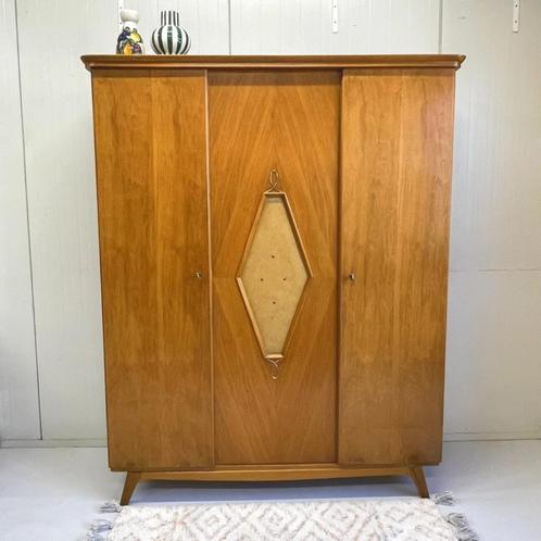 Toffe vintage mid-century kledingkast kidsroom hang/leg baby, Kinderen en Baby's, Kinderkamer | Commodes en Kasten, Gebruikt, Kast