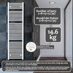 Handdoekradiator badkamerradiator 1800 x 600 GRATIS BEZORGD, Verzenden, Nieuw, Wit, Handdoekenrek