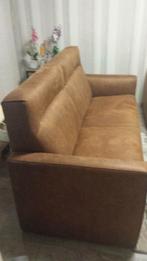 2.5 zits BANK  leer  Aangeboden, Ophalen, 150 tot 200 cm, Driepersoons, Zo goed als nieuw