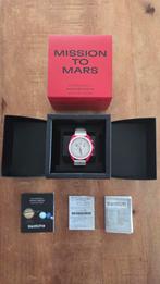 Omega x Swatch Mission to Mars, Sieraden, Tassen en Uiterlijk, Horloges | Heren, Kunststof, Leer, Polshorloge, Nieuw