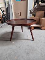 Houten salontafeltje, Huis en Inrichting, Tafels | Salontafels, Ophalen, Gebruikt, 50 tot 100 cm, Rond