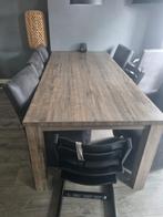Eetkamertafel + stoelen, Huis en Inrichting, Tafels | Eettafels, Ophalen, Gebruikt, Rechthoekig, 50 tot 100 cm