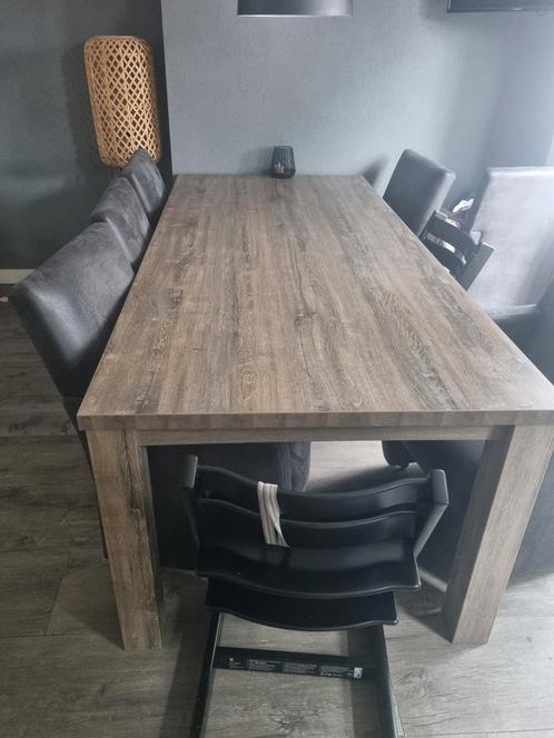 Eetkamertafel + stoelen TEAB, Huis en Inrichting, Tafels | Eettafels, Gebruikt, 50 tot 100 cm, Rechthoekig, Ophalen