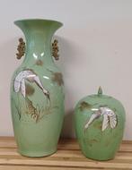 Chinese pot met deksel en grote Chinese vaas, Antiek en Kunst, Ophalen