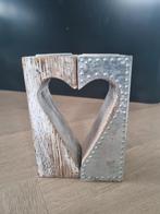 Waxinelichthouder hart hout, Minder dan 25 cm, Gebruikt, Ophalen of Verzenden, Hout
