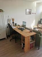 Groot houten bureau, Huis en Inrichting, Bureaus, Ophalen, Zo goed als nieuw, Bureau