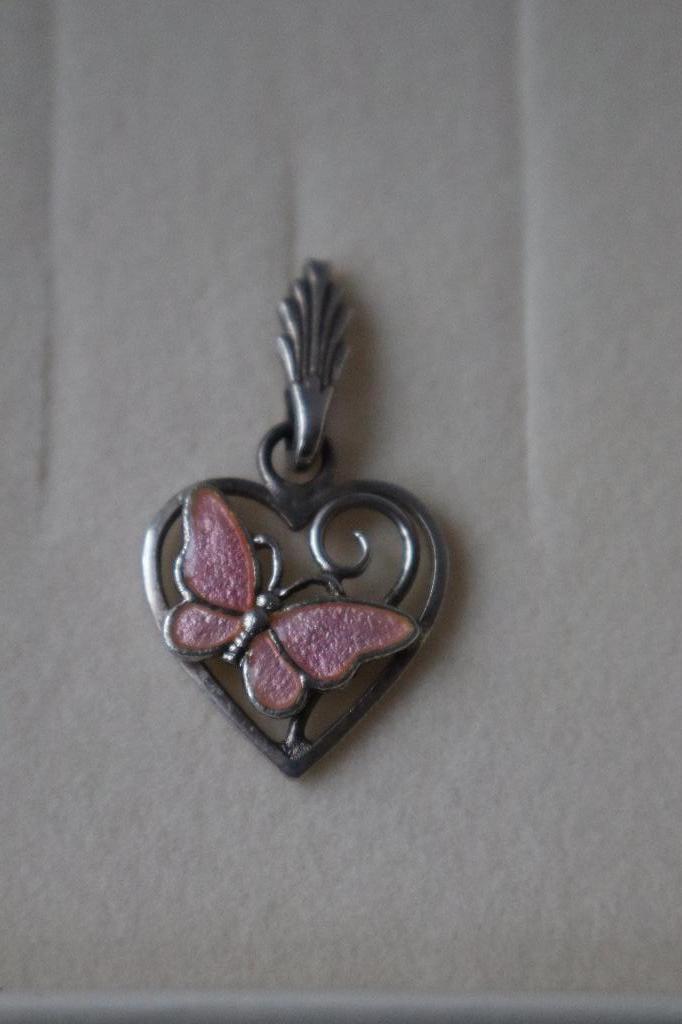 Vintage Volmer Bahner Denemarken sterling zilver hanger, Antiek en Kunst, Antiek | Goud en Zilver, Zilver, Ophalen of Verzenden