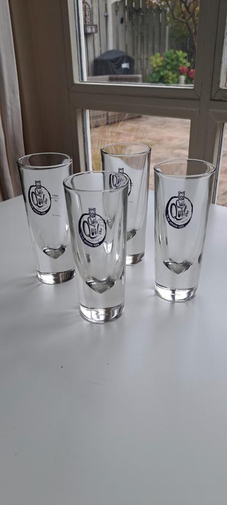 Taquile Shot Glazen - Set van 4, Verzamelen, Glas en Borrelglaasjes, Zo goed als nieuw, Borrel- of Shotglas, Ophalen of Verzenden