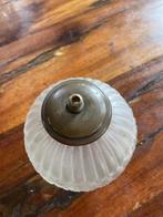 Art nouveau kleine bolle lampenvoet, pate verre, Ophalen of Verzenden