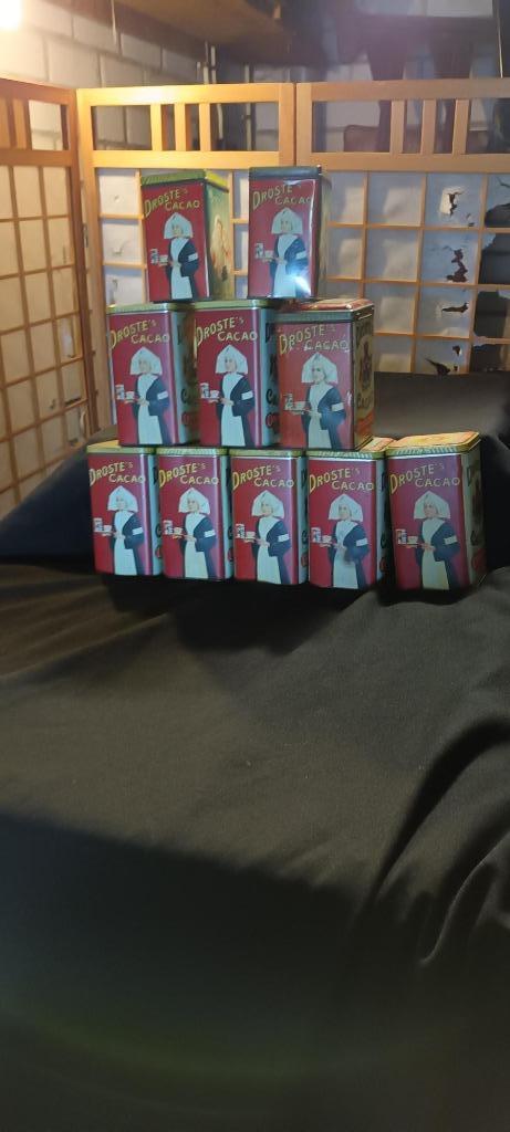 10 oude droste blikken, Antiek en Kunst, Curiosa en Brocante, Ophalen of Verzenden