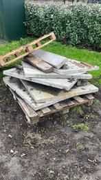 Schellevis tegels 1x1 meter - 5 stuks - Gratis!, Tuin en Terras, Tegels en Klinkers, Ophalen, Gebruikt, Minder dan 5 m², Beton