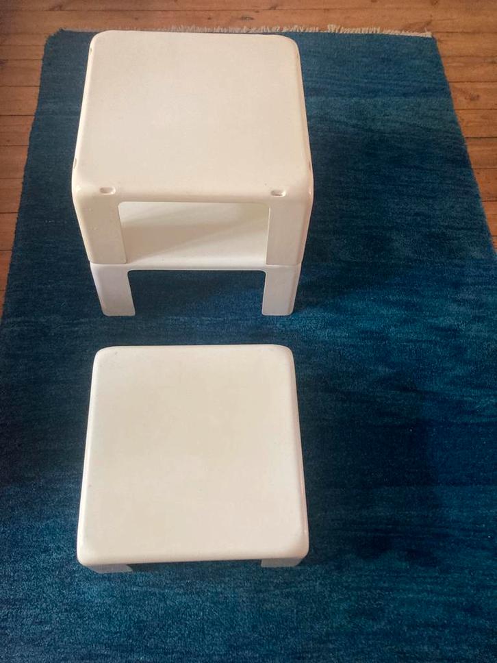 B&B Italia Gatti Mario Bellini bijzettafels, Huis en Inrichting, Tafels | Bijzettafels, Gebruikt, Vierkant, Minder dan 45 cm, Minder dan 55 cm