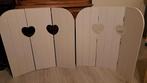 Te koop 2 witte houten kamerschermen 59 x 58 cm per scherm, Huis en Inrichting, Woonaccessoires | Kamerschermen, Ophalen of Verzenden