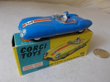 1962 Corgi Toys 151A LOTUS MARK II LE MANS. +DRIVER +DOOSJE! beschikbaar voor biedingen