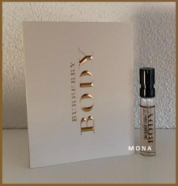 BurberryBody parfum sample proefje tester monster beschikbaar voor biedingen