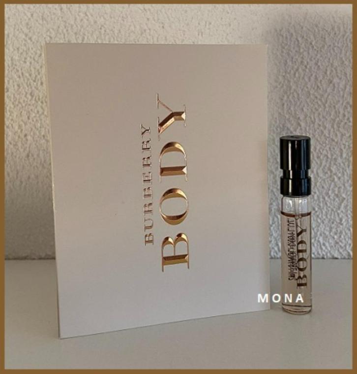 BurberryBody parfum sample proefje tester monster, Sieraden, Tassen en Uiterlijk, Uiterlijk | Parfum, Nieuw, Verzenden