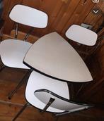 vintage brabantia  formica tafeltje 3 stoelen, Huis en Inrichting, Stoelen, Ophalen, Gebruikt, Wit, Drie