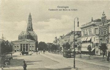 (300-178-025) Groningen Vischmarkt met Beurs en A kerk beschikbaar voor biedingen