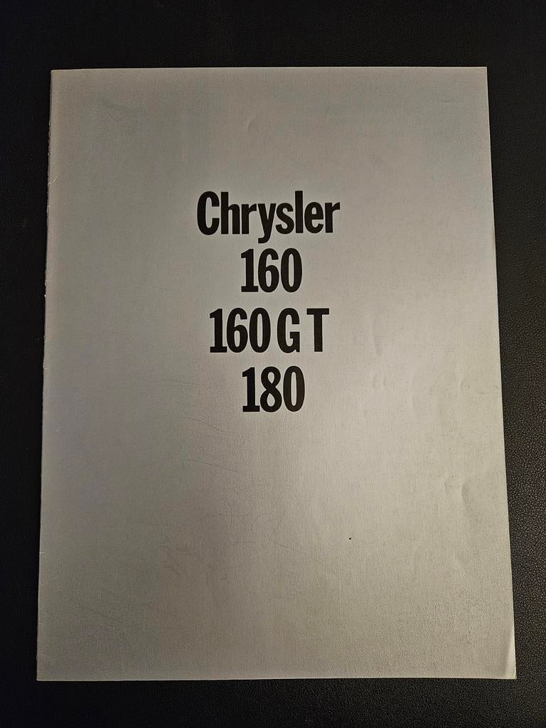 Brochure Chrysler 160 / 160 GT / 180 1971, Boeken, Auto's | Folders en Tijdschriften, Zo goed als nieuw, Overige merken, Ophalen of Verzenden