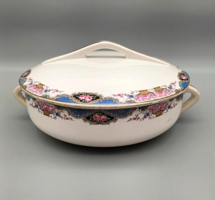 Antieke Art Deco Terrine Digoin Sarreguemines, Antiek en Kunst, Antiek | Keramiek en Aardewerk, Ophalen of Verzenden