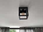 Een zeldzame plafonaire zwart ijzer 1 lamp. Industrieel, Ophalen, Zo goed als nieuw, Metaal, Industrieel