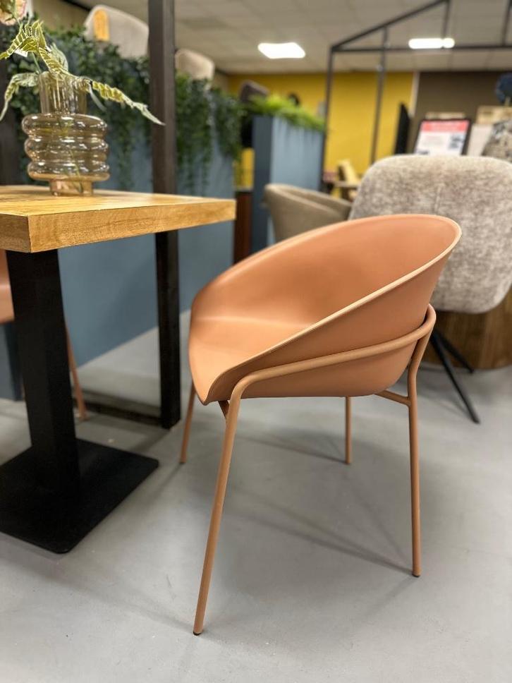 Kunststof stoel - eetkamerstoel kunststof - stoel terracotta, Huis en Inrichting, Stoelen, Nieuw, Vier, Kunststof, Wit, Ophalen