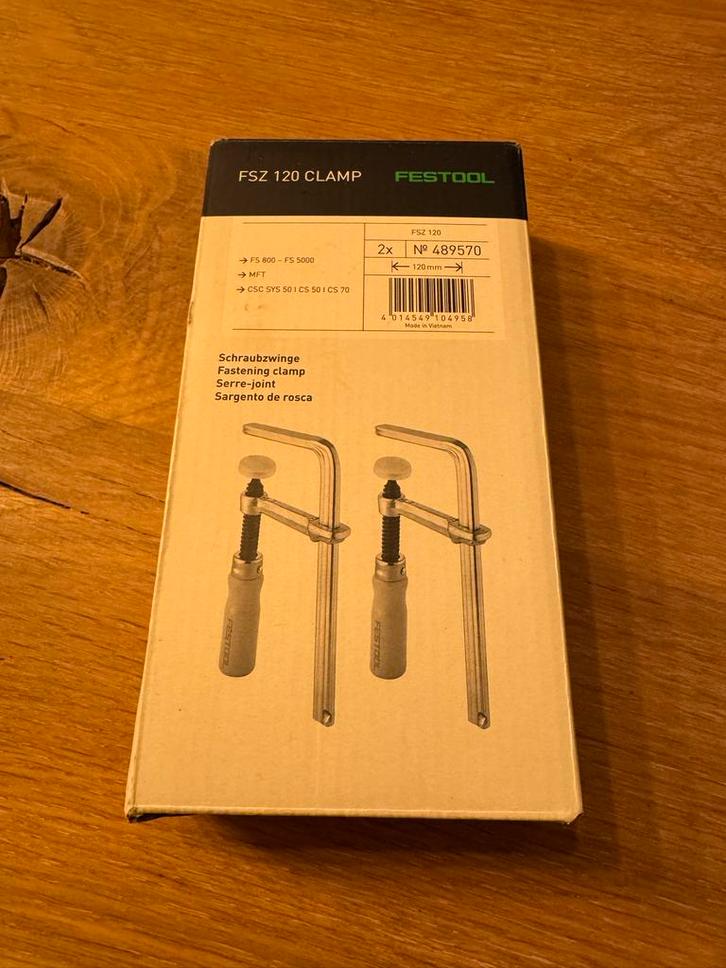 Festool FSZ 120 Lijmklemmen Set - Nieuw in Verpakking, Doe-het-zelf en Verbouw, Gereedschap | Machine-onderdelen en Toebehoren