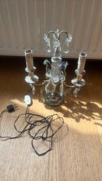 Brocante tafe lamp kristalachtig 33 cm hoog, Ophalen of Verzenden