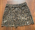Panterprint spijkerrok, S, Bruin, Ophalen of Verzenden, Zo goed als nieuw, Maat 36 (S)