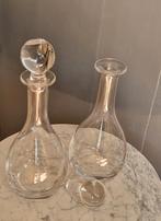 2 x karaf Bourgogne AH loodkristal / kristal ZGAN, Ophalen of Verzenden, Zo goed als nieuw, Kristal, Overige typen