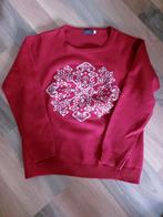 Rode kersttrui met subtiel patroon, Kleding | Dames, Truien en Vesten, Yessica, Ophalen of Verzenden, Maat 38/40 (M), Rood
