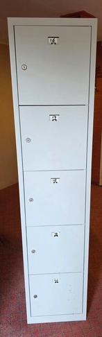 Metalen Locker Kast met 5 Deuren, Huis en Inrichting, Kasten | Lockerkasten, Ophalen, Zo goed als nieuw, Industrieel
